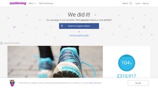1 Million Step Challenge 2018 - JustGiving