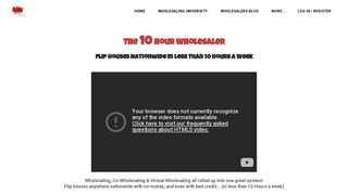 10 Hour Wholesaler - The Wholesalers Toolbox