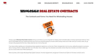 Wholesale Real Estate Contracts - The Wholesalers Toolbox