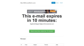 My 10 minute mail · Disposable email address