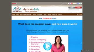 The Ten Minute Tutor Demo - Dyslexia Daily | Dyslexia Daily