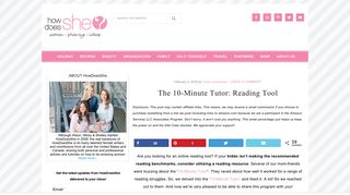 The 10-Minute Tutor: Reading Tool | How Does She