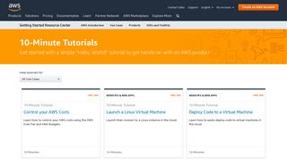 10-Minute Tutorials with Amazon Web Services (AWS) - Amazon.com