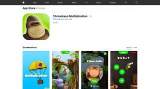 10monkeys Multiplication on the App Store - iTunes - Apple