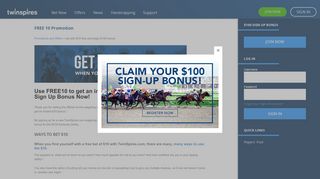 $10 Free Bet with this Sign-Up Bonus | Bet Online with TwinSpires.com