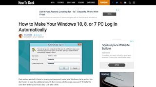 How to Make Your Windows 10, 8, or 7 PC Log In Automatically