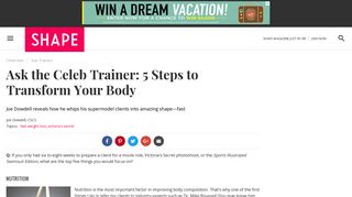 Celebrity Trainer: How to Lose Weight and Change Your Body in 6 ...
