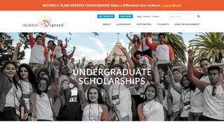 10,000 Degrees | Undergraduate Scholarships