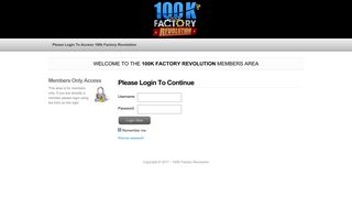 Login | 100k Factory Revolution