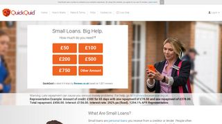 Small Loans Starting at £50 - QuickQuid