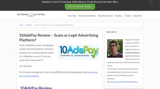10AdsPay Review - Scam or Legit Advertising Platform? - My Room is ...