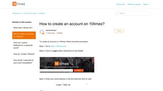 How to create an account on 10times? – 10times.com