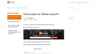How to close my 10times account? – 10times.com