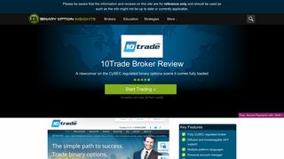 10Trade Review , Details and Platform Overview | Binary Option Insights
