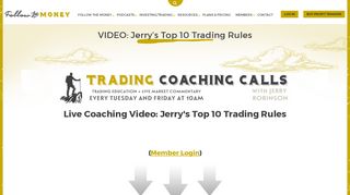 VIDEO: Jerry's Top 10 Trading Rules Followthemoney.com