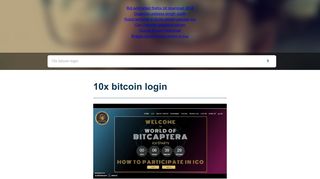 10x bitcoin login
