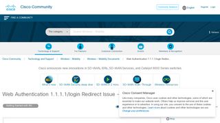 Web Authentication 1.1.1.1/login Redire... - Cisco Community