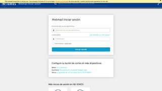 1&1 IONOS Correo – Acceso a Webmail