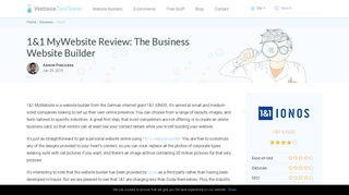 1&1 MyWebsite - Review: Best Website Builder for Your Business?