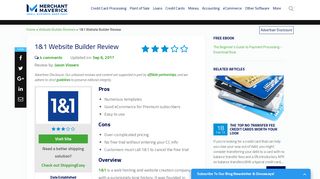 1&1 Website Builder Review 2019 | Reviews, Ratings, Comparisons