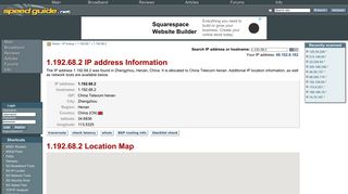 1.192.68.2 IP Address Location | SG IP network tools - SpeedGuide