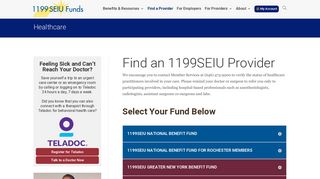 Find an 1199SEIU Provider | 1199SEIU Funds