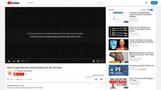 How to login the new online banking for the first time - YouTube