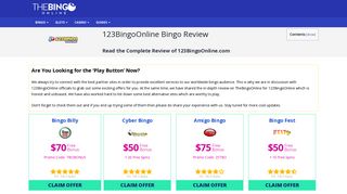123BingoOnline | Exclusive $100 FREE No Deposit Bingo