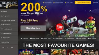 Treasure Mile - Best Online Casino - $500 Welcome Bonus