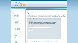 Registration - User Manual of 123 Flash Chat Server Software Version ...