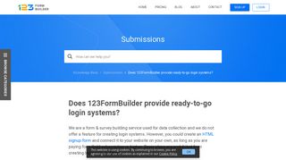 Can I create ready-to-go login systems? - 123FormBuilder Help