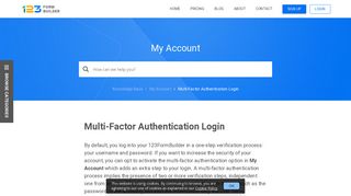 Multi-Factor Authentication Login | 123FormBuilder Knowledge base