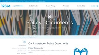 Access 123.ie Car Insurance Policy Documents Online Here
