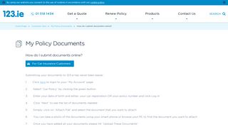 How do I submit documents online? | 123.ie