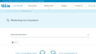 Renewing my Insurance | 123.ie