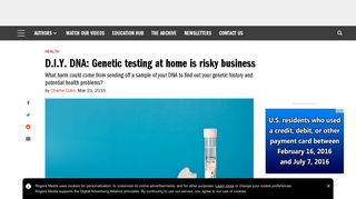 D.I.Y. genetic testing: Risky business - Maclean's