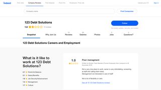 123 Debt Solutions Careers and Employment | Indeed.co.uk