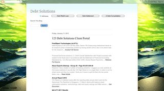 Debt Solutions: 123 Debt Solutions Client Portal
