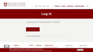 Log in | UChicago Graham