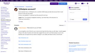 123helpme account? | Yahoo Answers