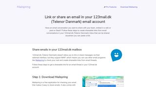 How to link or share email threads in your 123mail.dk (Telenor ...