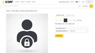 User Login Or Access Authentication Icon Royalty Free ... - 123RF.com