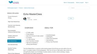 Echo MasterClass – 123Sonography Support