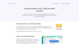 How to snooze emails in your 126.com email account - Mailspring