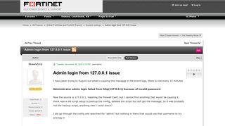 Admin login from 127.0.0.1 issue | Fortinet Technical Discussion ...