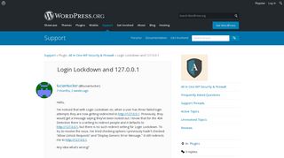 Login Lockdown and 127.0.0.1 | WordPress.org