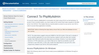 Connect to phpMyAdmin - Bitnami Documentation