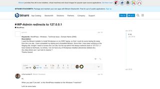 WP-Admin redirects to 127.0.0.1 - WordPress - Bitnami Community