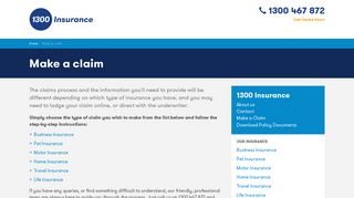 Make a claim | 1300 Insurance