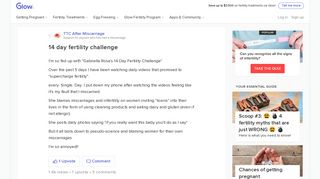 14 day fertility challenge - Glow Community